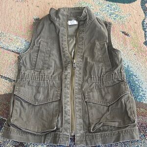 Crewcuts kids Olive Green Utility Vest size 4/5 100% cotton